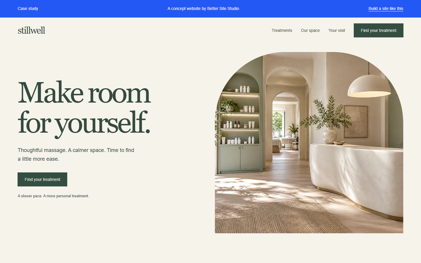 Screenshot of the Stillwell working website demo